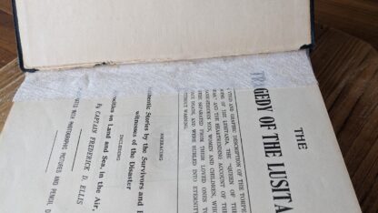 Full seam separation - 1915 The Tragedy of the Lusitania Memorial Edition
