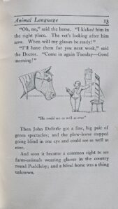 He could see as well as ever - illustration by Hugh Lofting - 1948 The Story of Doctor DoLittle by Hugh Lofting - Tenth Edition