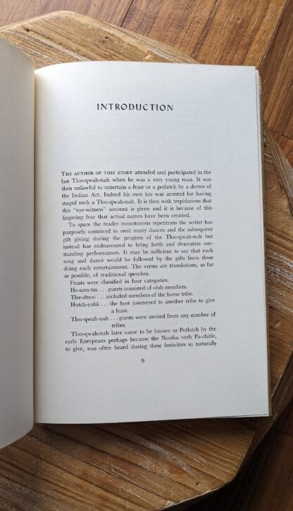 Introduction - 1969 Potlatch by George Clutesi - First Edition