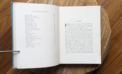 List of illustrations page 2 of 2 and the first page - 1925 A Book of Clouds by William A. Quayle