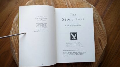 Title page -1944 First Canadian Edition copy of The Story Girl by L.M. Montgomery