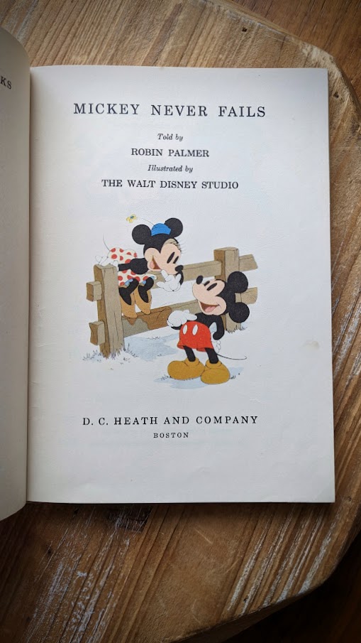 Title page up close - 1939 Mickey Never Fails by Robin Palmer - First Edition in original Dust Jacket