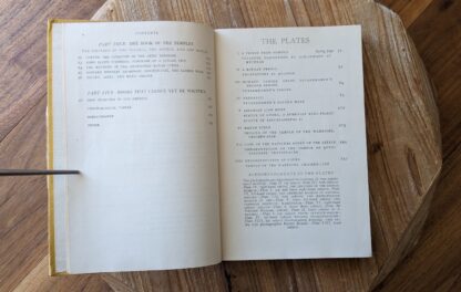 contents page 2 of 2 and list of the plates - 1954 Gods, Graves and Scholars by C.W. Ceram Scarce Readers Union Edition