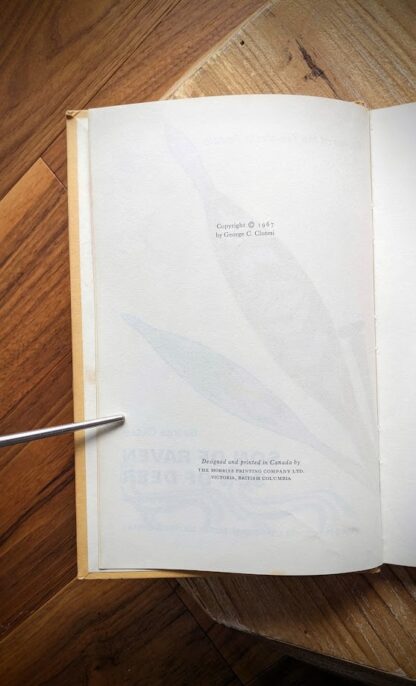 copyright page - 1967 Son of Raven, Son of Deer - Signed First Edition