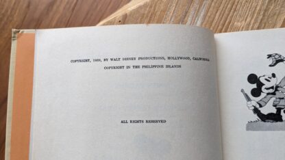 copyright up close - 1939 Mickey Never Fails by Robin Palmer - First Edition in original Dust Jacket