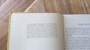 copyright up close - 1954 Gods, Graves and Scholars by C.W. Ceram Scarce Readers Union Edition
