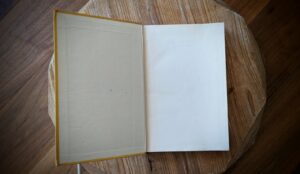 front pastedown and endpaper - 1954 Gods, Graves and Scholars by C.W. Ceram Scarce Readers Union Edition