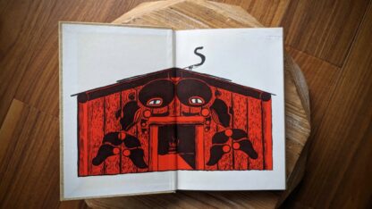 front pastedown and endpaper - 1969 Potlatch by George Clutesi - First Edition