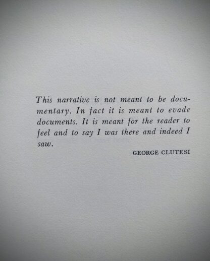 statement from George Clutesi in 1969 copy of Potlatch found prior to the dedication page