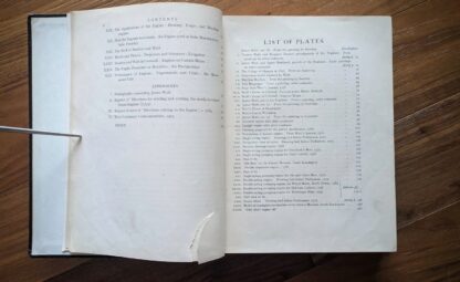 Contents page 2 of 2 (with tear) and page 1 of 3 of the List of Plates - 1927 James Watt and the Steam Engine The Memorial Volume