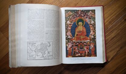 Eighteenth-Century Tibetan picture of Buddha Enthroned - The Outline of History by H.G. Wells Vol. - c. late 1920s - published by George Newnes Ltd