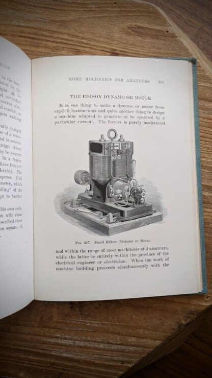 Small Edison Dynamo or Motor - 1907 Home Mechanics for Amateurs by George M. Hopkins