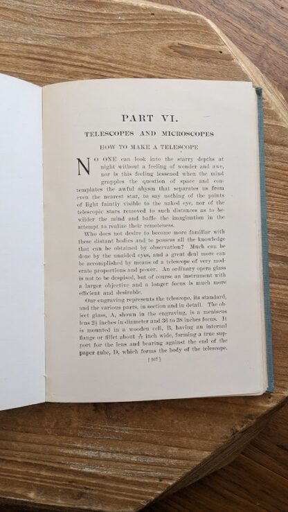Telescopes and Microscopes - How to make a telescope -1907 Home Mechanics for Amateurs by George M. Hopkins