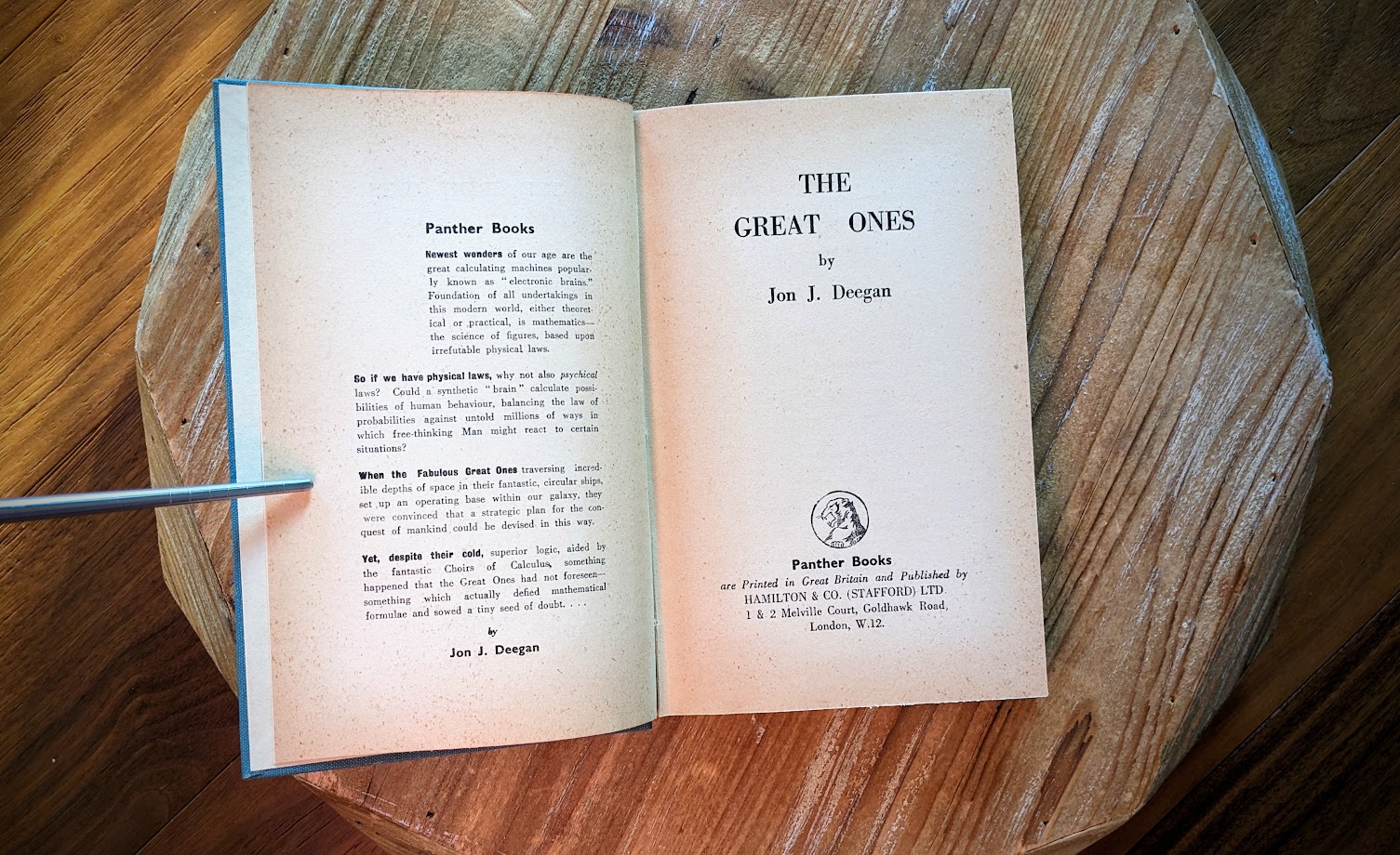 Title page - 1954 The Great Ones First Edition by Jon J. Deegan — with Original Dust Jacket