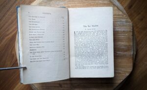 contents page 2 of 2 and first page of The Ice Maiden - c. 1900s Andersen’s Fairy Stories Ward, Lock & Co. - rare copy