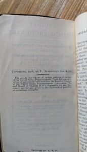 copyright page - 1928 Ninth Revised Edition — A Pocket Medical Dictionary by George M. Gould
