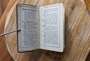 front endpaper and pastedown - 1928 Ninth Revised Edition — A Pocket Medical Dictionary by George M. Gould