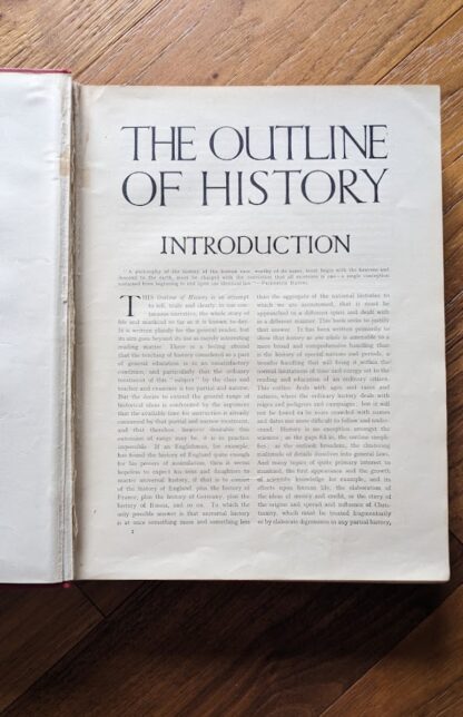 introduction page - The Outline of History by H.G. Wells Vol. - c. late 1920s - published by George Newnes Ltd