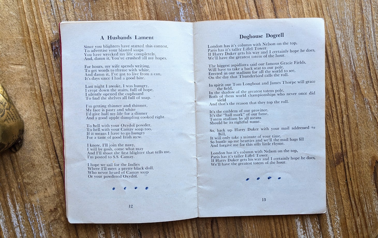 pages inside - 1949 Rhymes of a Vagabond by Charles de la Poer Gough – Signed Copy