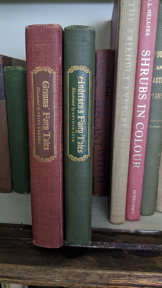 1945 Andersen's Fairy Tales & Grimms' Fairy Tales – First Edition Set - spine View