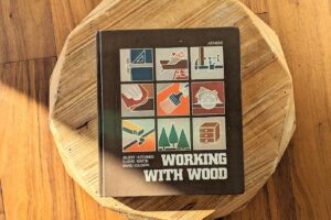1982 Working with Wood - Stated First Edition Woodworking Textbook by Gilbert R. Hutchings - Front Panel