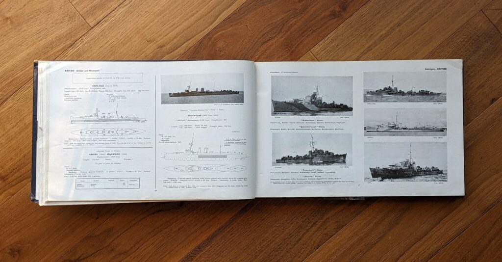 British Cruiser, Minelayers and Destroyers - 1942 Jane's Fighting Ships — Wartime UK Edition