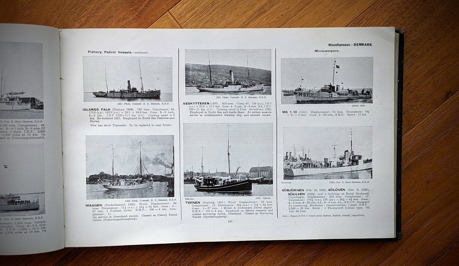 Denmark miscellaneous - 1942 Jane's Fighting Ships — Wartime UK Edition