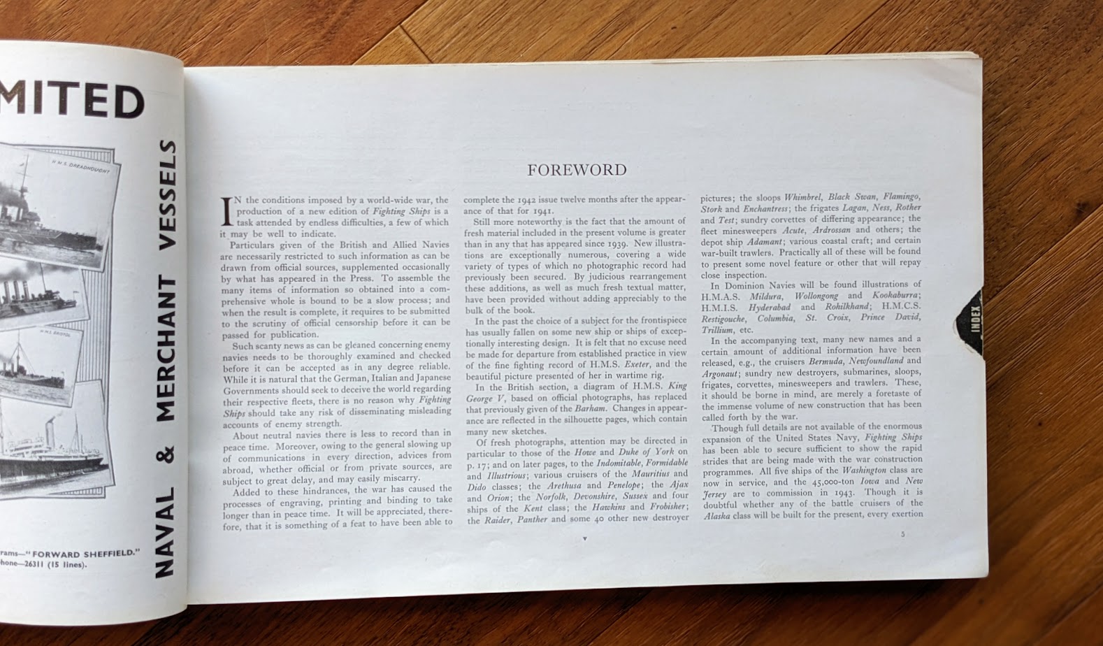 Foreword - 1942 Jane's Fighting Ships — Wartime UK Edition