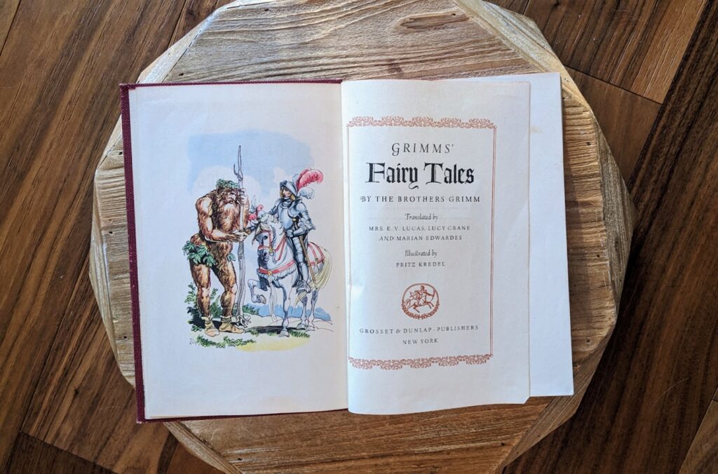 Grimms’ Fairy Tales features illustrations by Fritz Kredel - Title page