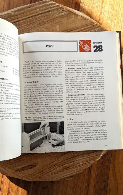 Paint - 1982 Working with Wood - Stated First Edition Woodworking Textbook by Gilbert R. Hutchings