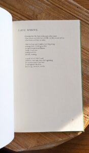 Poem called Late Spring - The Rain in the Trees by W.S. Merwin - Stated First Edition Signed by Author