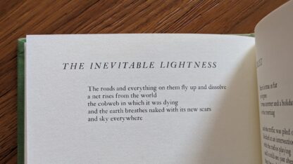Poem called The Inevitable Lightness - The Rain in the Trees by W.S. Merwin - Stated First Edition Signed by Author