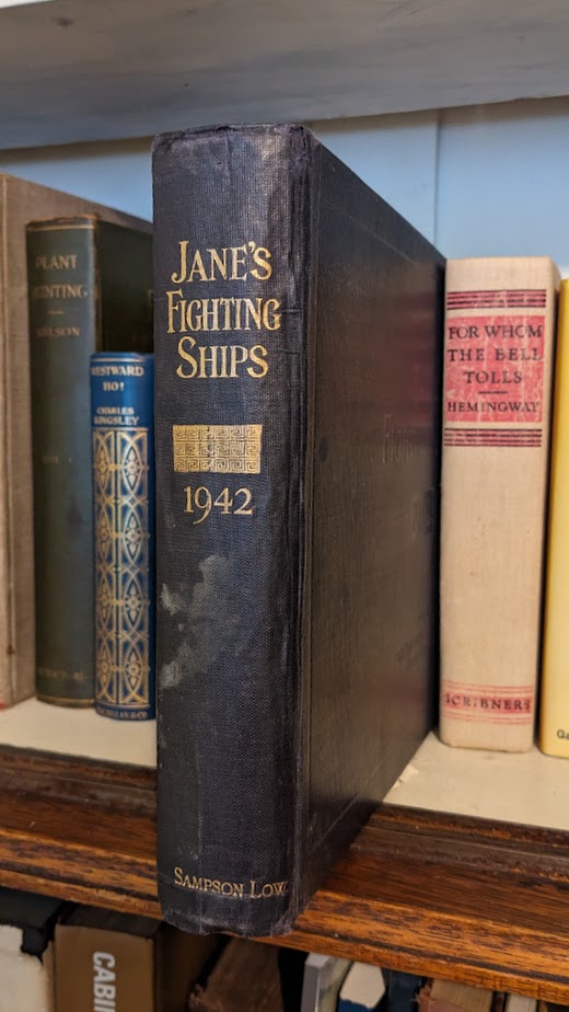 Spine view - 1942 Jane's Fighting Ships — Wartime UK Edition