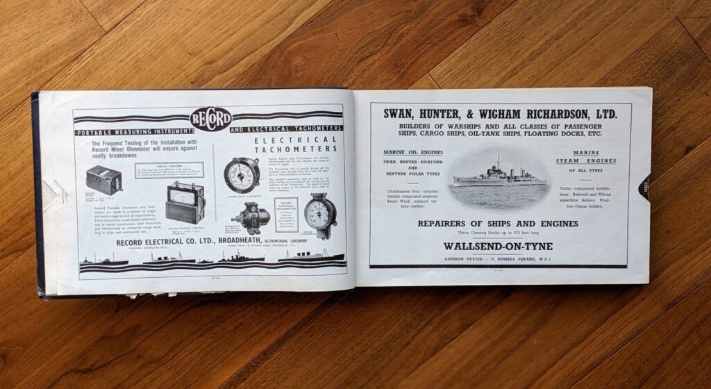 advert pages inside - adverts inside - 1942 Jane's Fighting Ships — Wartime UK Edition