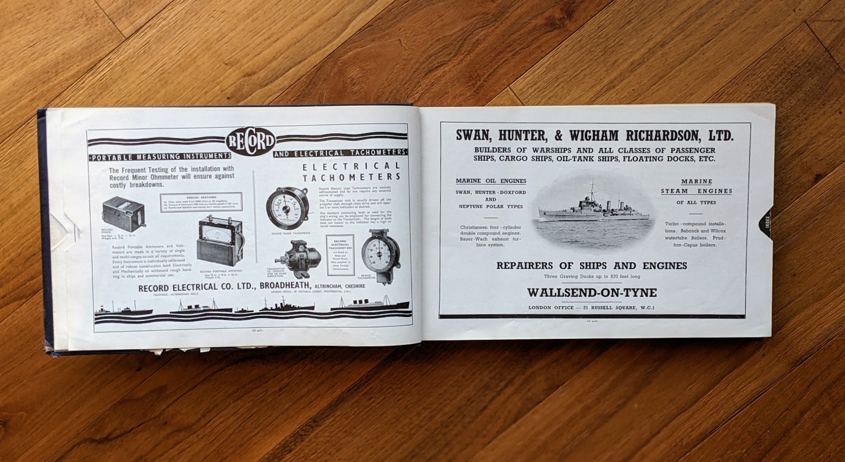 advert pages inside - adverts inside - 1942 Jane's Fighting Ships — Wartime UK Edition