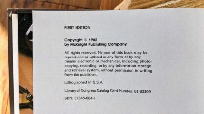 copyright page up close - 1982 Working with Wood - Stated First Edition Woodworking Textbook by Gilbert R. Hutchings