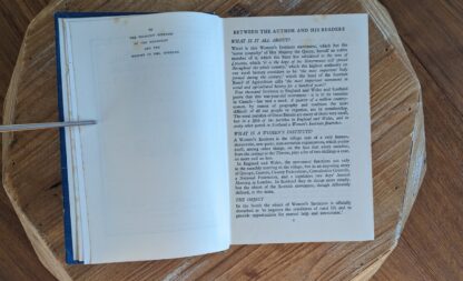 dedication and About this book page - 1925 First Edition – The Story of the Women’s Institute Movement by J.W. Robertson