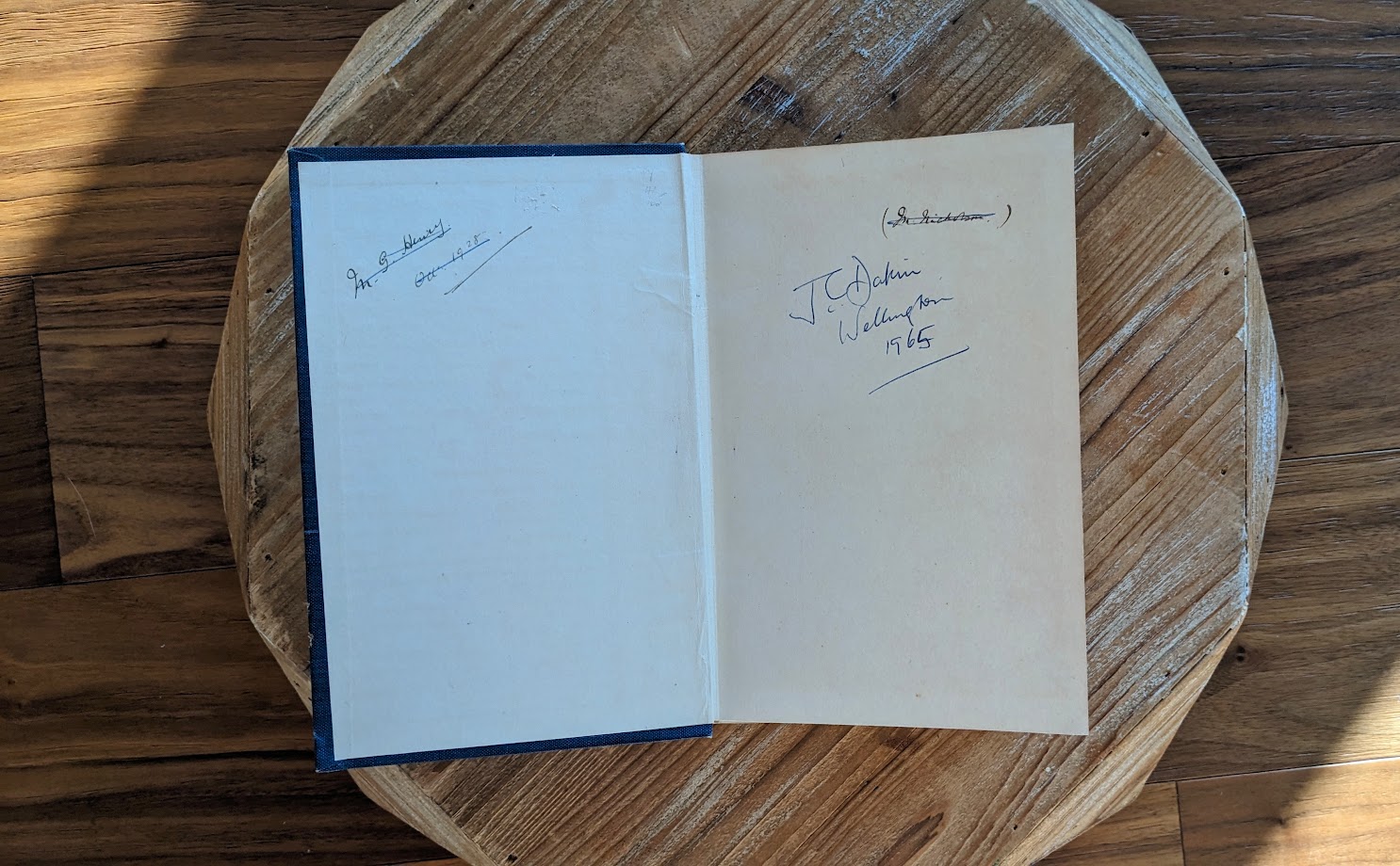 front pastedown and endpaper - 1925 First Edition – The Story of the Women’s Institute Movement by J.W. Robertson