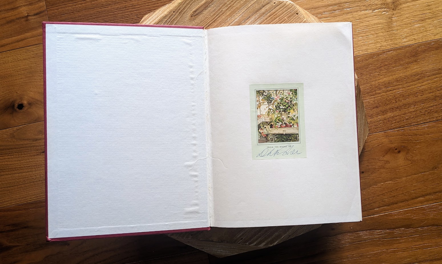 front pastedown and endpaper - 1966 First American Edition – Shrubs in Colour by A. G. L. Hellyer - 264 Watercolour Colour Paintings