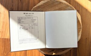 front pastedown and endpaper - 1982 Working with Wood - Stated First Edition Woodworking Textbook by Gilbert R. Hutchings