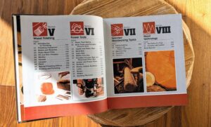 page 3 and 4 of 5 of the Content pages - 1982 Working with Wood - Stated First Edition Woodworking Textbook by Gilbert R. Hutchings