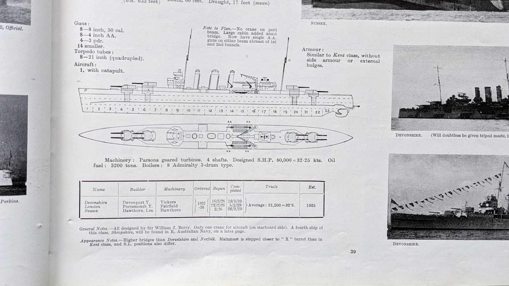 random ship details up close - 1942 Jane's Fighting Ships — Wartime UK Edition