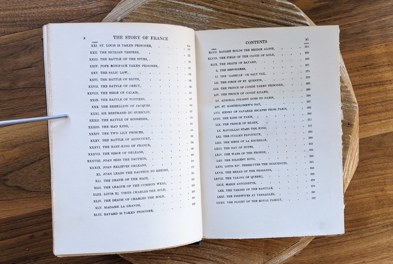Contents page 2 and 3 of 4 - 1920 First Edition – The Story of France by Mary MacGregor - Illustrated