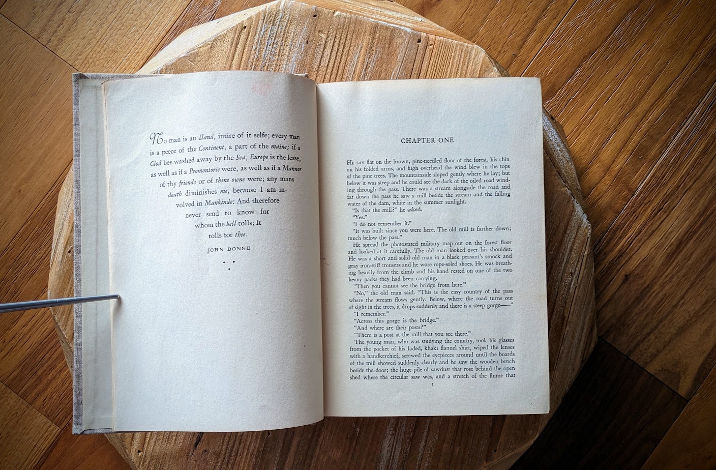 chapter one - 1940 First Edition – For Whom the Bell Tolls by Ernest Hemingway