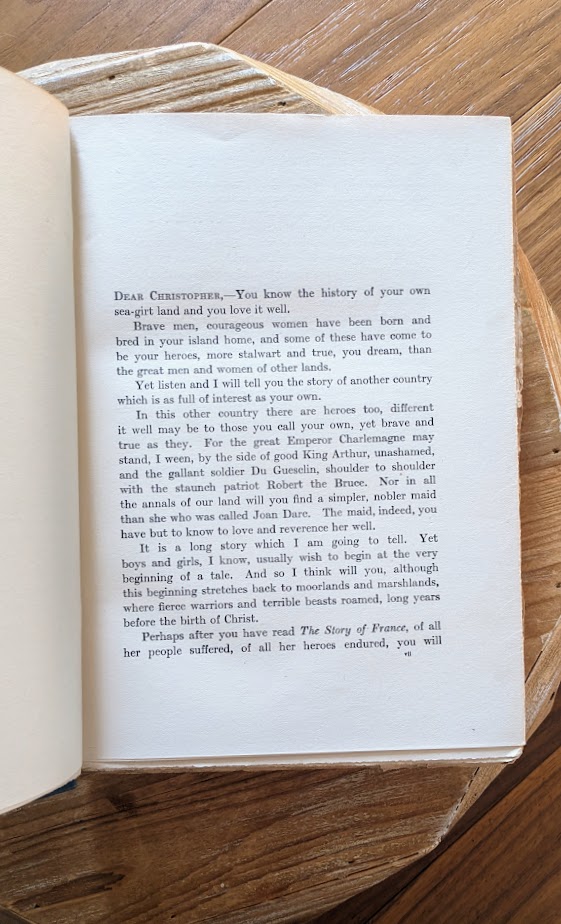 page inside - 1920 First Edition – The Story of France by Mary MacGregor - Illustrated