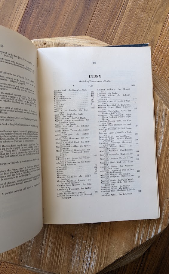 Index in back - 1928 Birds of Western Canada – P.A. Taverner - Second Edition