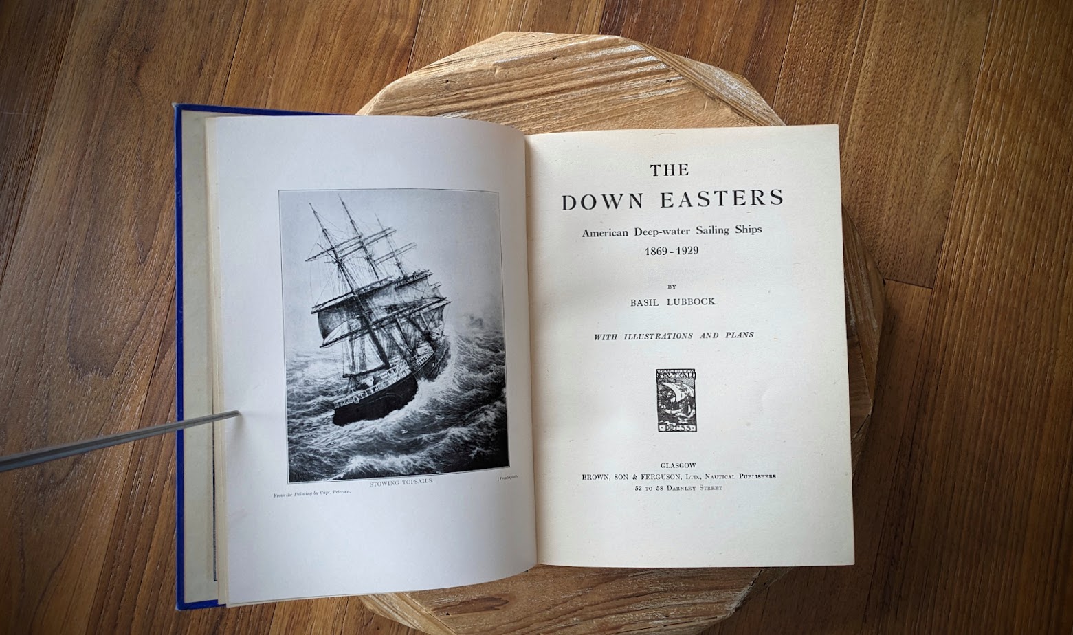 Title page - 1953 The Down Easters by Basil Lubbock – American Deep-Water Sailing Ships 1869–1929
