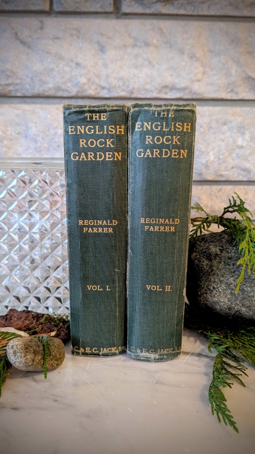 1928 English Rock Garden by Reginald Farrer — Complete Two-Volume Set - fourth impression