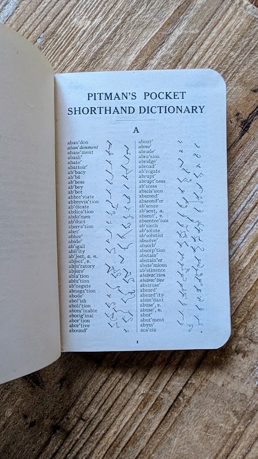 Isaac Pitman’s Pocket Shorthand Dictionary — Centenary Edition — Undated - first page
