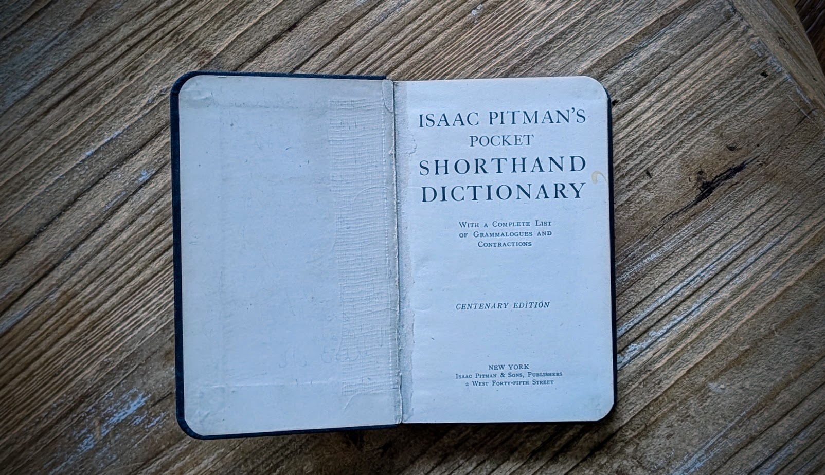 Title Page - Isaac Pitman’s Pocket Shorthand Dictionary — Centenary Edition — Undated
